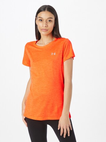 UNDER ARMOUR Performance shirt 'Tech Twist' in Orange: front
