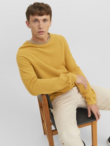 JACK & JONES Regular fit Sweater 'Hill' in Yellow