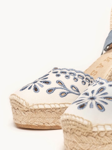 Alhamas Sandal 'Alpargata Cuña 10 cm' in Blue