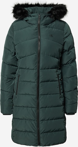 Calvin Klein Jeans Зимнее пальто в Зеленый: спереди