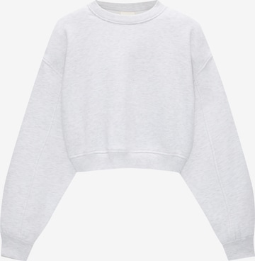Pull&BearSweater majica - siva boja: prednji dio