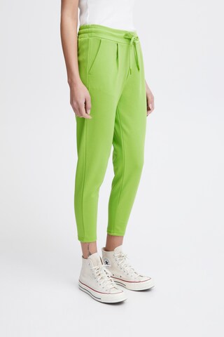 ICHI Slimfit Broek 'KATE' in Groen: voorkant