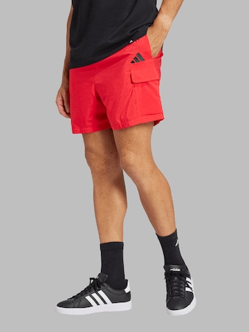 ADIDAS SPORTSWEAR Regular Sportbyxa 'Essentials Chelsea' i röd: framsida