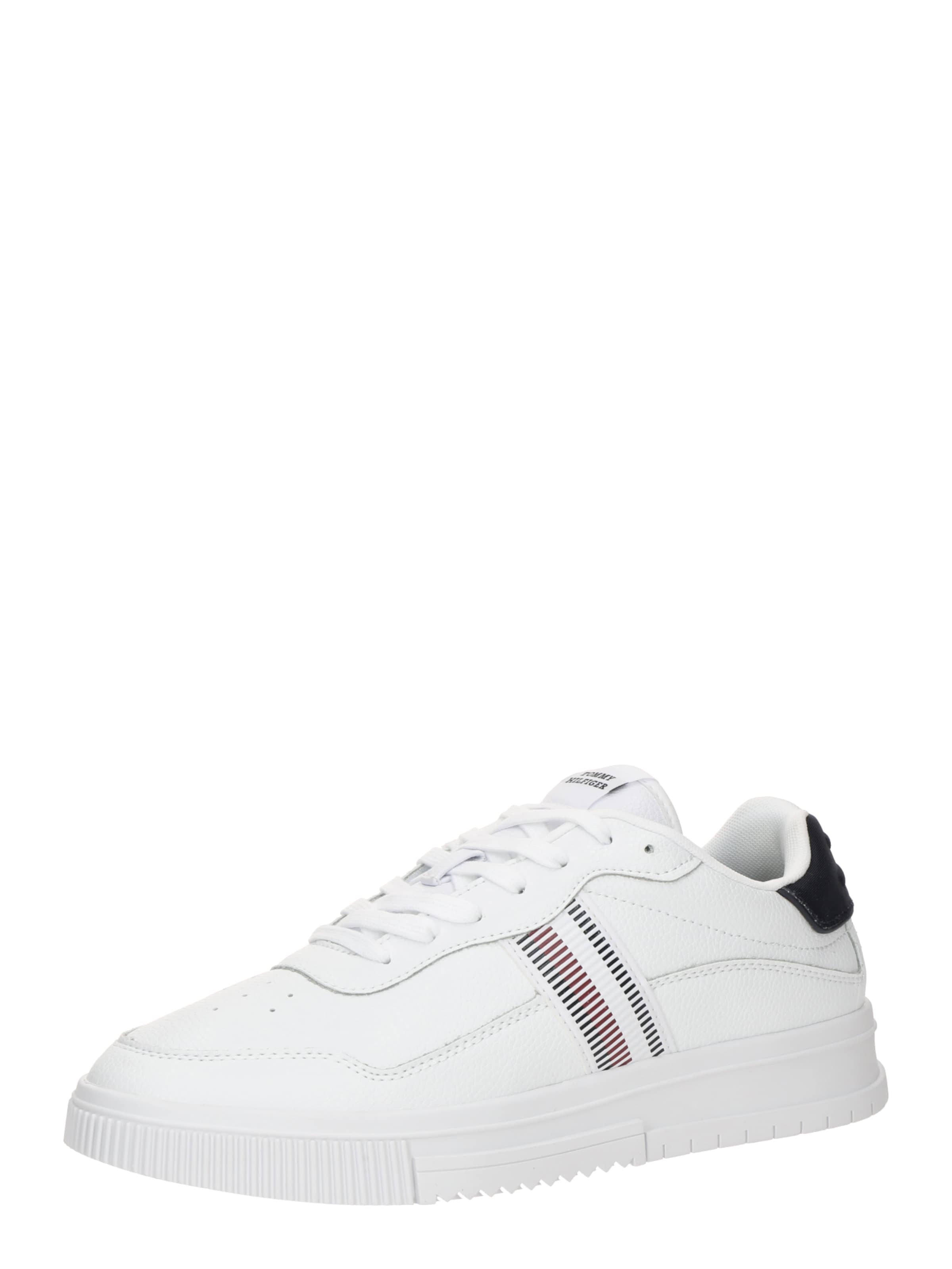 TOMMY HILFIGER Baskets basses 'SUPERCUP' en 40 en lie de vin / noir / blanc, Vue avec produit