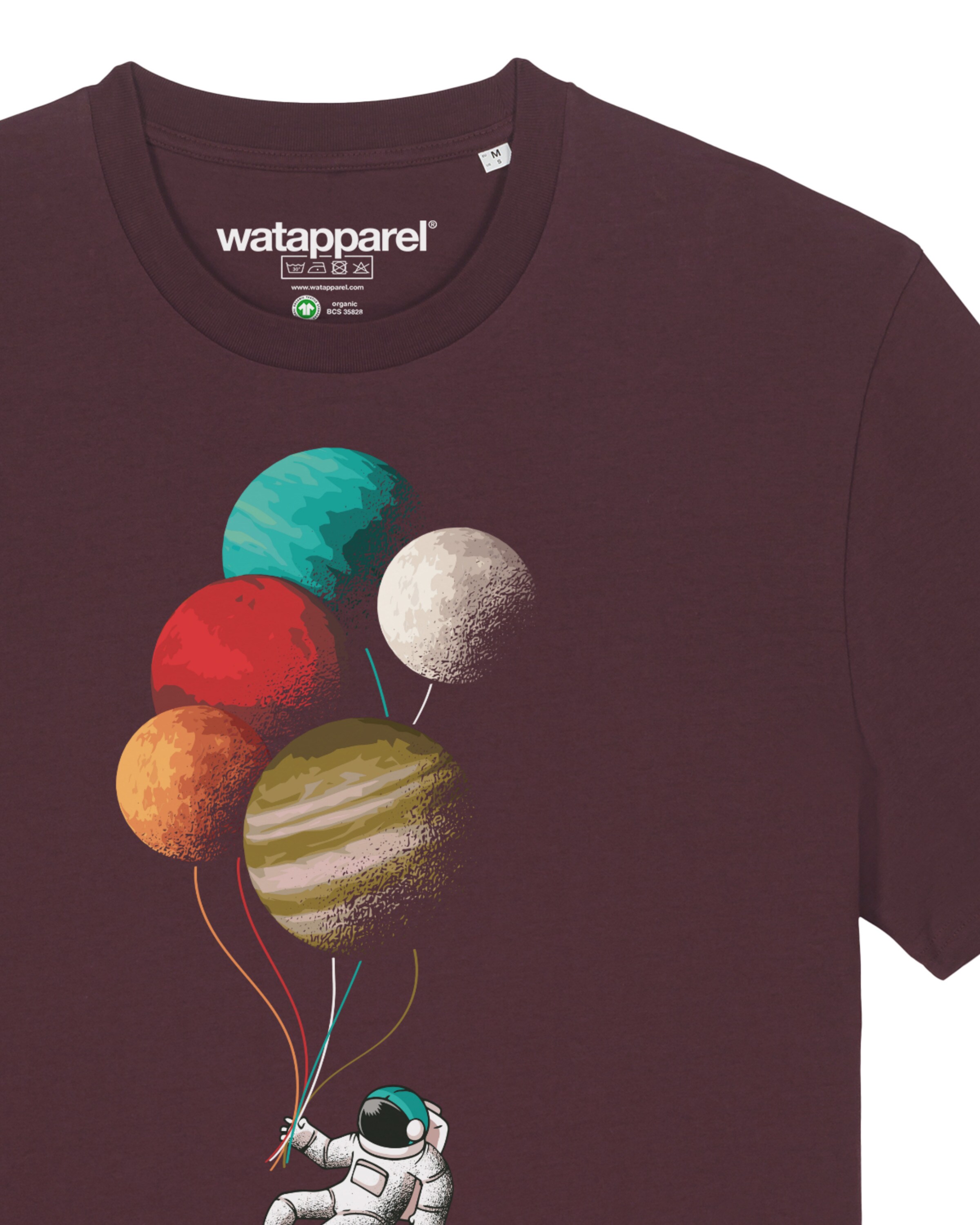 Maglietta ' Balloon Spaceman ' di Watapparel in rosso