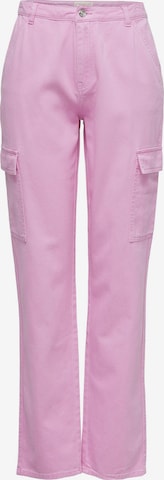 ONLY Regular Cargo Pants 'MANGA' in Pink: front