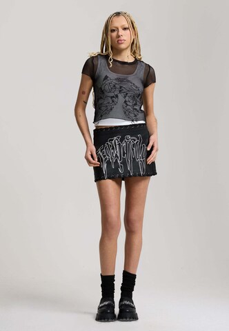 Ed Hardy T-Shirt 'Climbing Rose' in Schwarz
