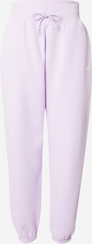 Nike Sportswear Zúžený Kalhoty 'Phoenix Fleece' – fialová: přední strana