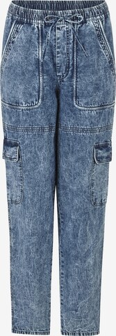 Rich & Royal Tapered Cargojeans in Blauw: voorkant