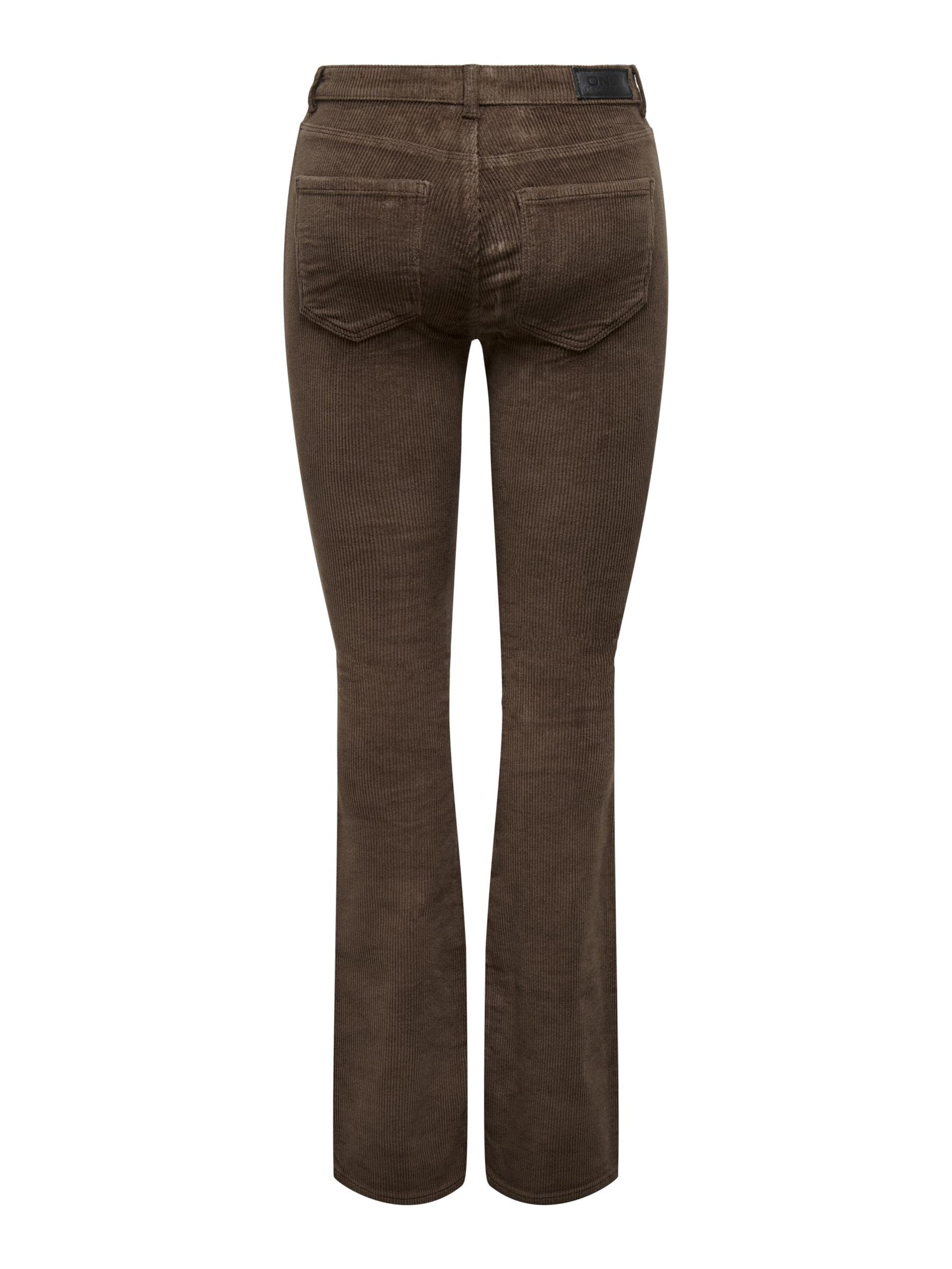 ONLY Na zvonec Hlače | rjava barva