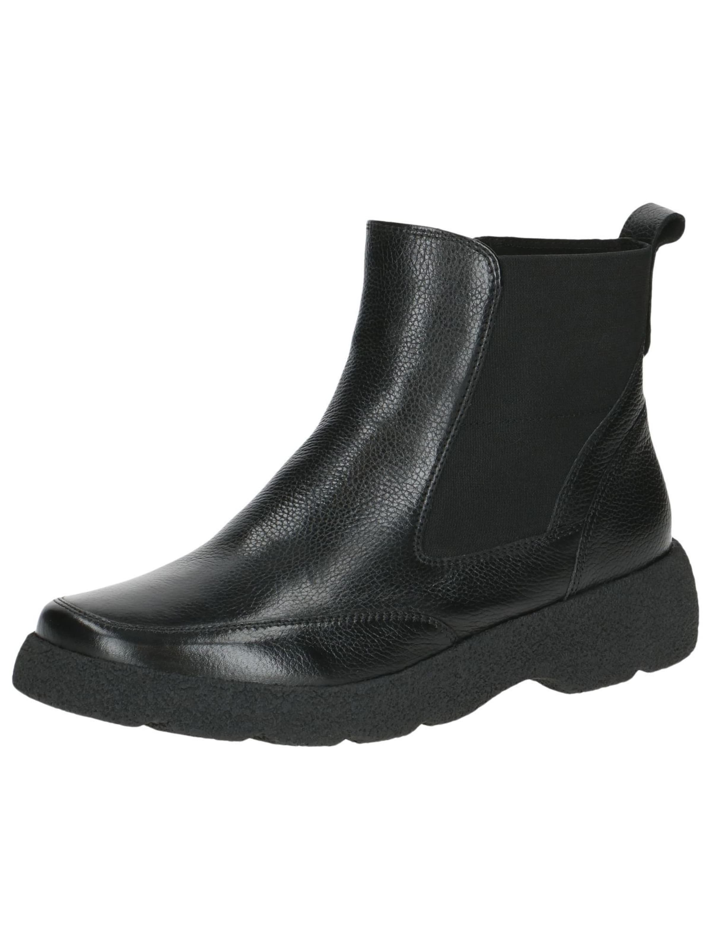 CAPRICE Chelsea boots in Black: front