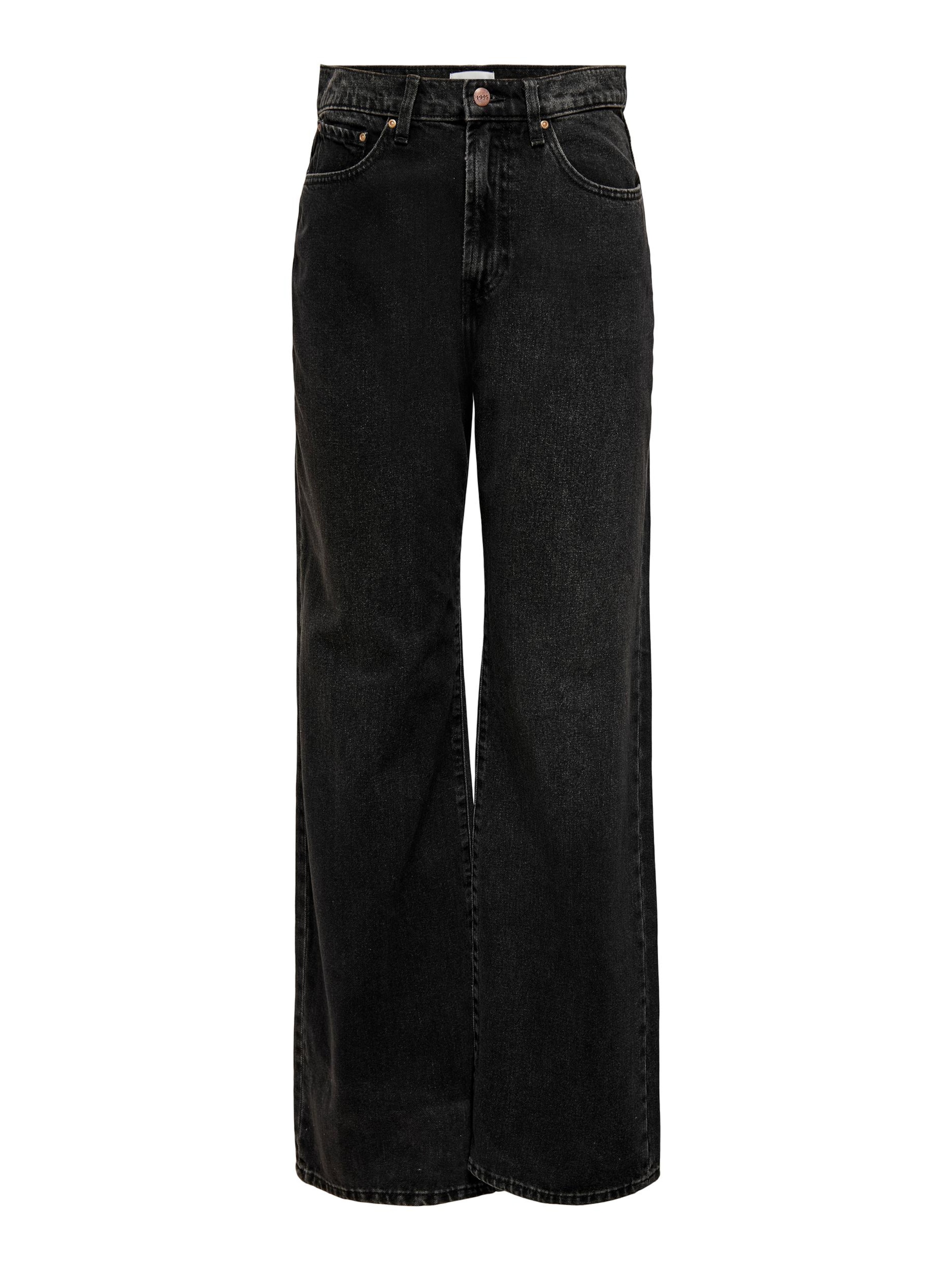 ONLY Široký strih Džínsy 'Hope' - Čierna: predná strana