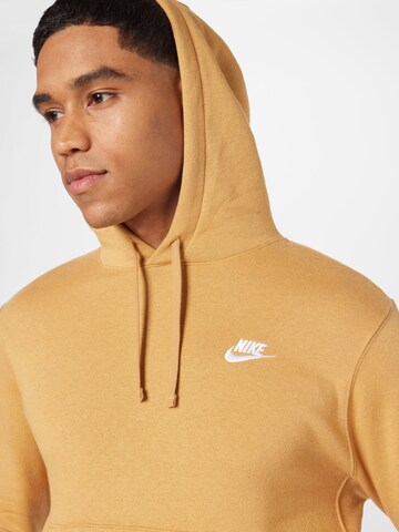 Nike Sportswear Regularny krój Bluzka sportowa 'Club Fleece' w kolorze żółty