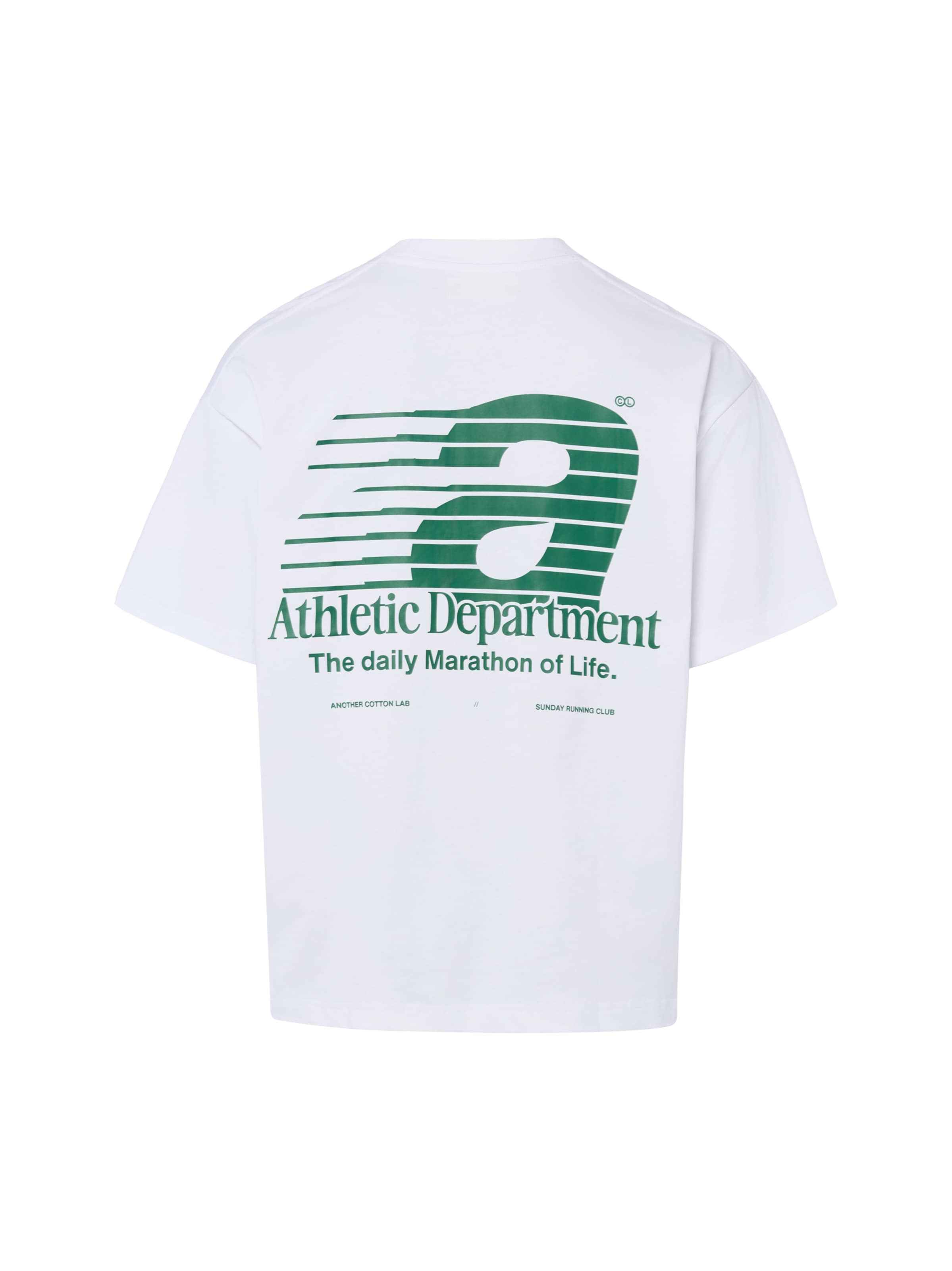 Another Cotton Lab T-Shirt 'Athletic Department' in Weiß