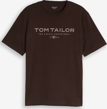 TOM TAILOR T-Shirt in Braun: Vorderseite