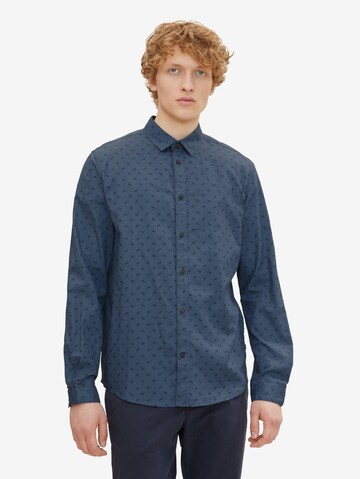 TOM TAILOR Regular fit Button Up Shirt in Blue: front