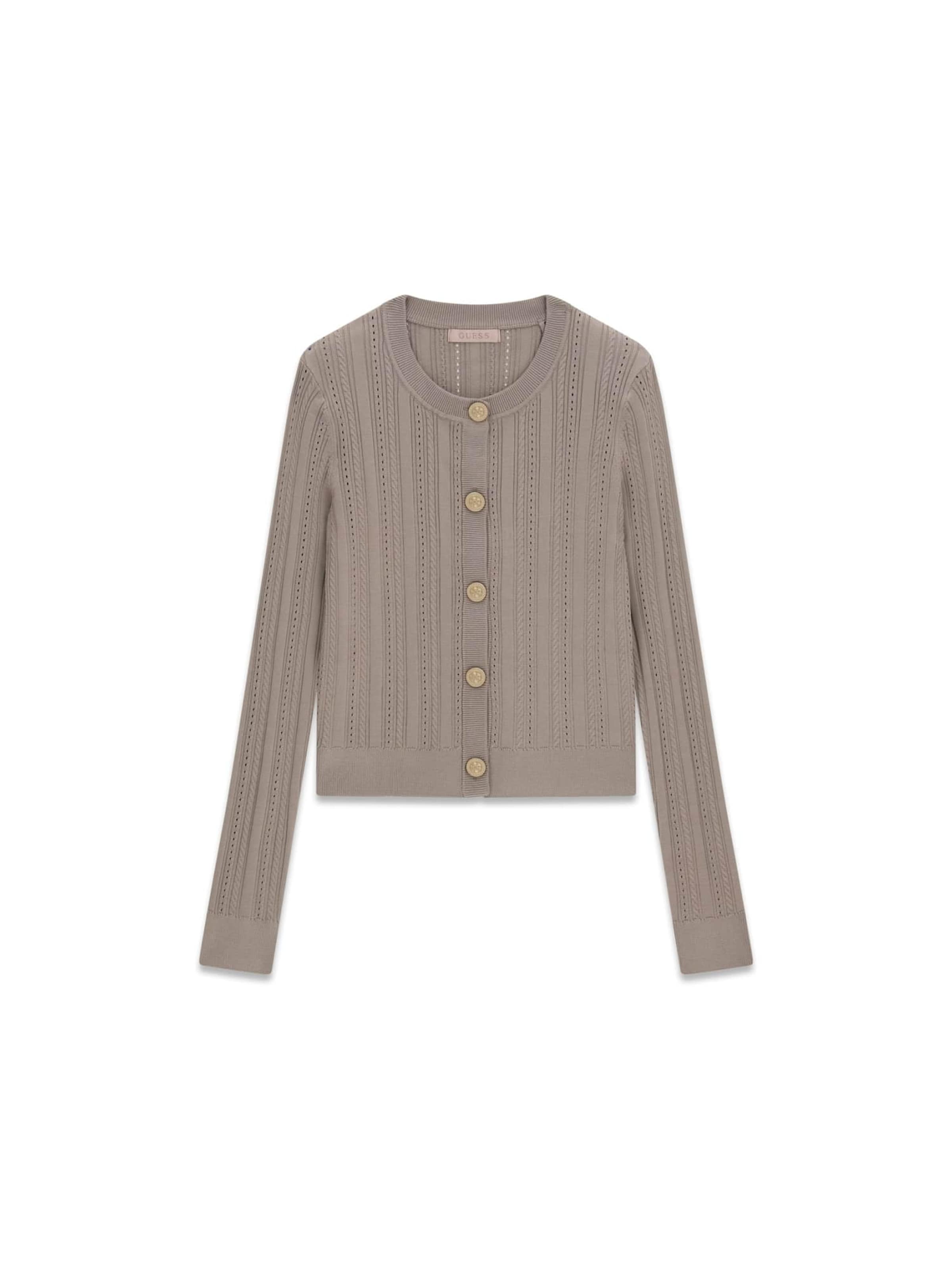 GUESS Knit Cardigan 'Carmen' in Beige: front