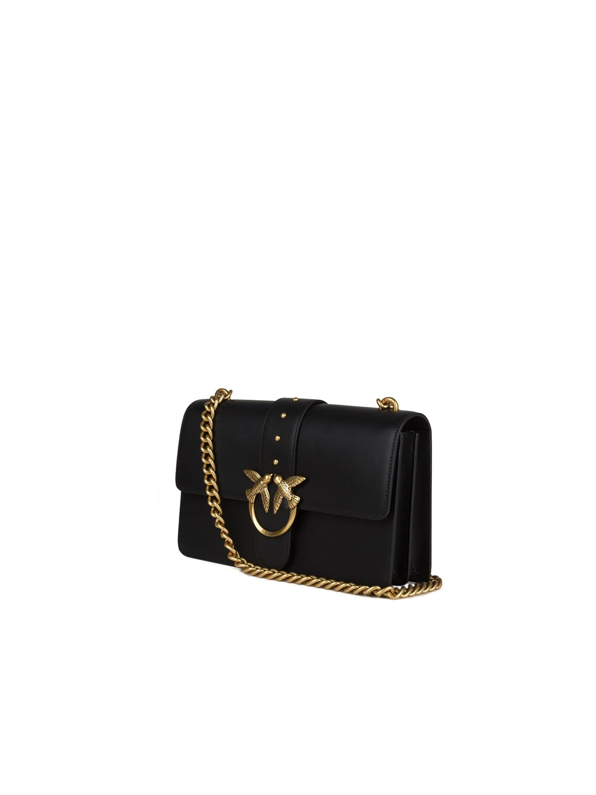 PINKO - Bolso de hombro 'Love One' en negro: frente