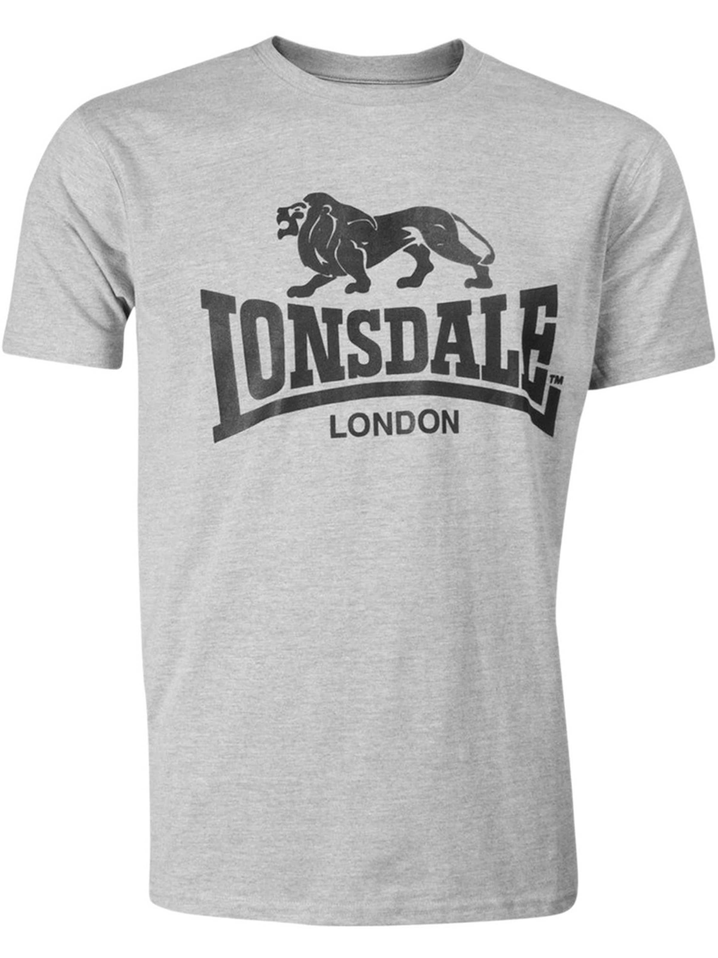 Maglietta 'Logo' di LONSDALE in grigio: frontale