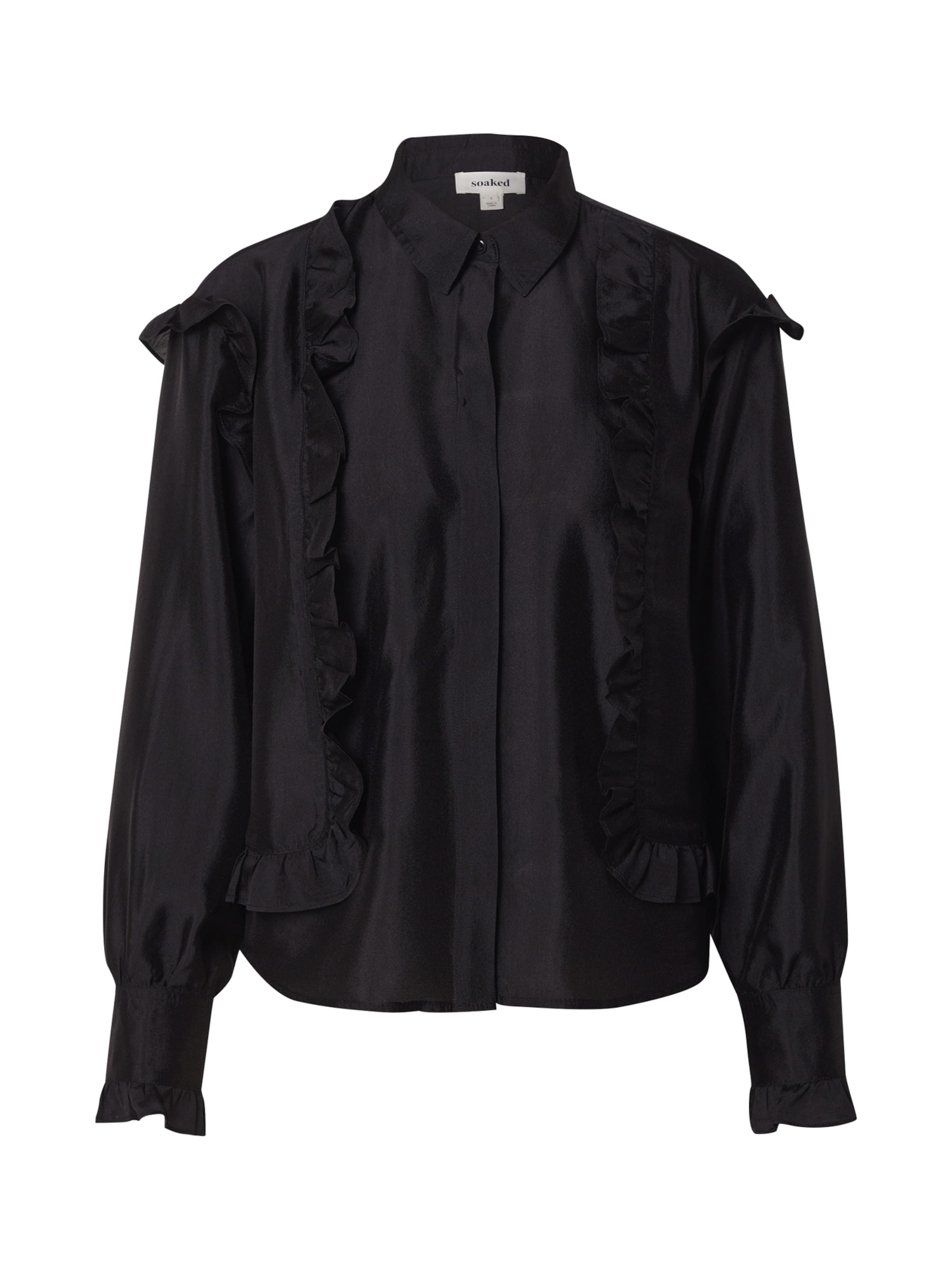 SOAKED IN LUXURY Блузка 'Karolina' в Черный: спереди