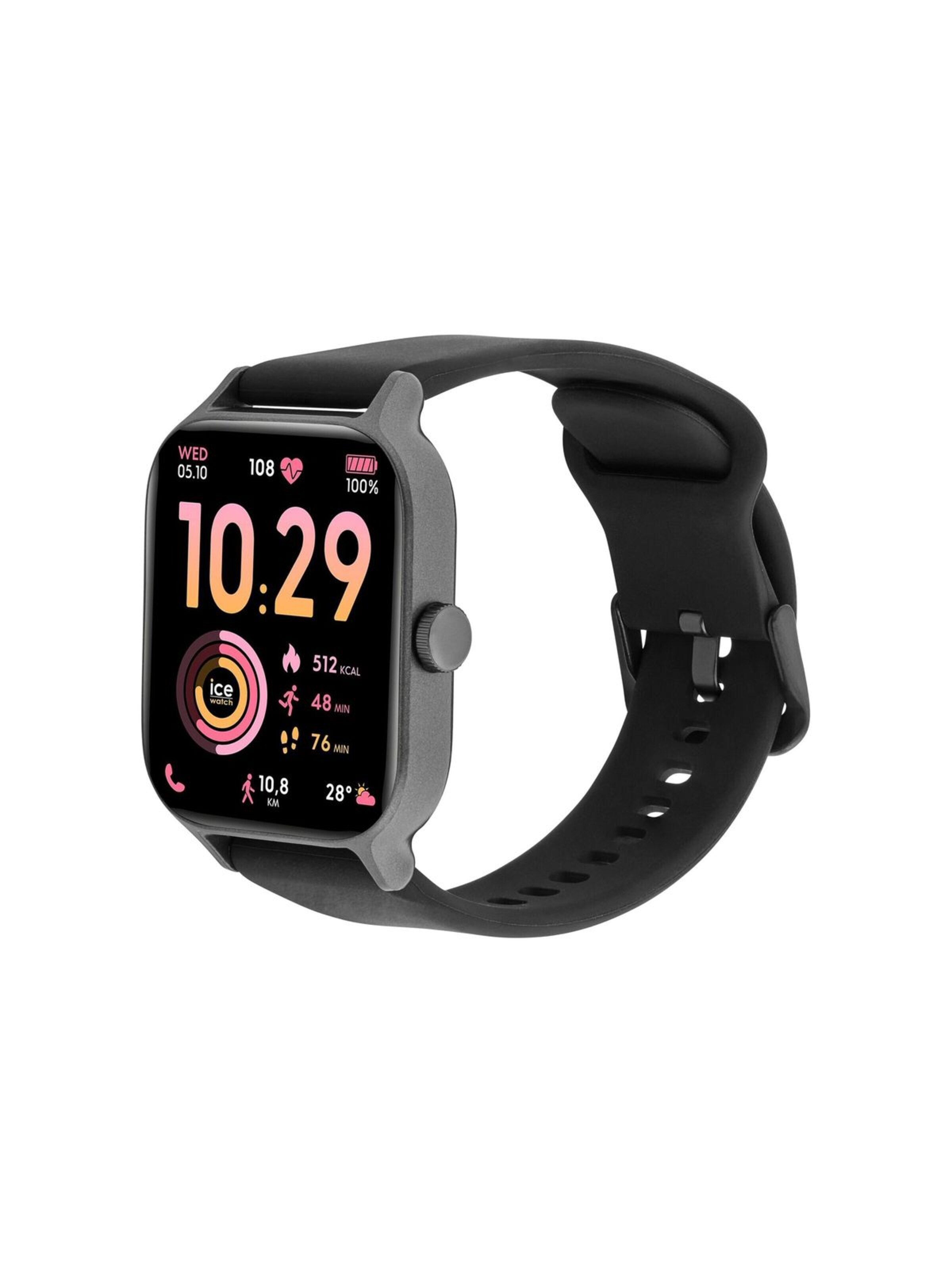 ICE WATCH Digitaal horloge 'Smartwatch Ice fit RT 3.0' in Zwart