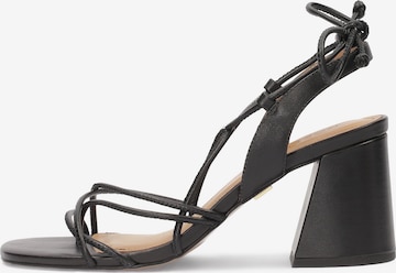 Kazar Strap sandal in Black: front