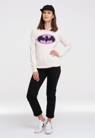 LOGOSHIRT Kapuzenpullover 'DC Comics - Batman' in Beige