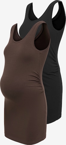 Only Maternity Toppi 'OLMLOVELY' värissä ruskea: etupuoli
