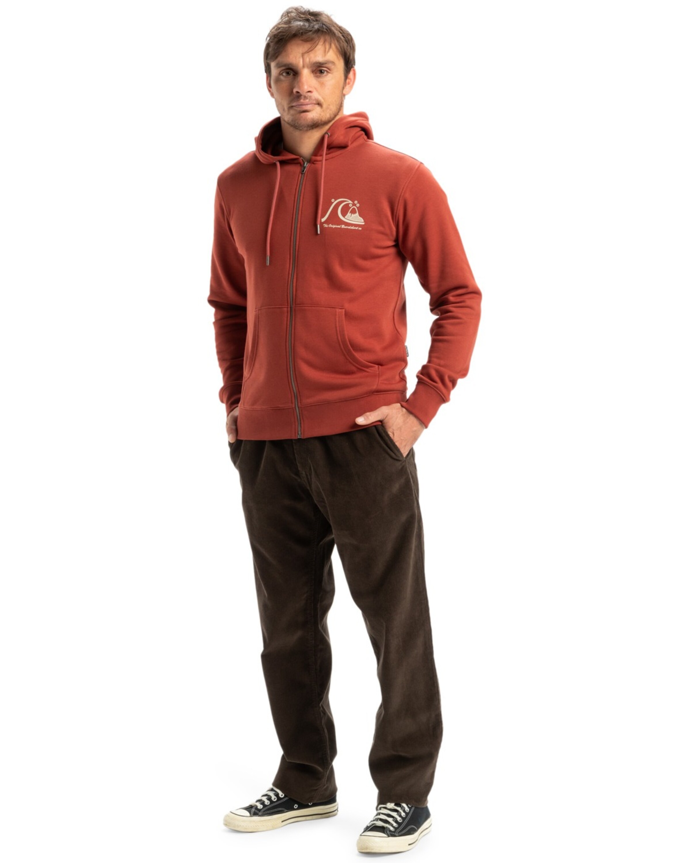 QUIKSILVER Regular Hose 'Taxer' in Braun