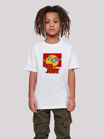 T-Shirt 'Tom And Jerry Chase Scene' F4NT4STIC en blanc : devant