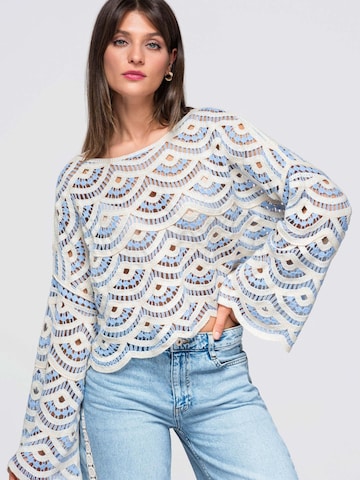 Ombre Blouse in Blauw