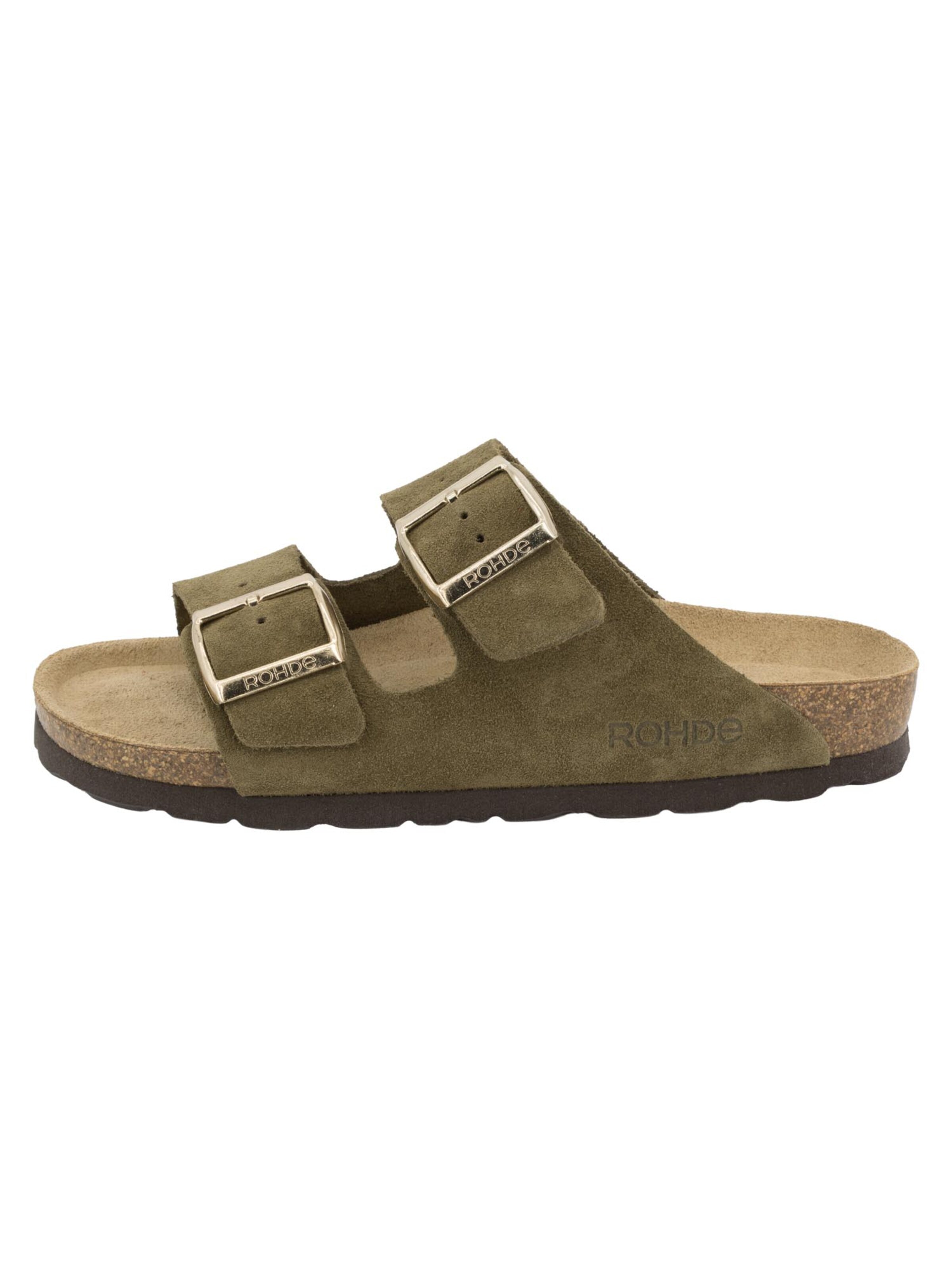 ROHDE Mules 'Alba' in Green: front