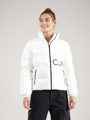 Calvin Klein Jeans Between-Season Jacket in White: front