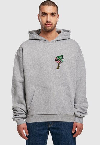 Mister Tee Sweatshirt 'Flamingo' in Grey: front