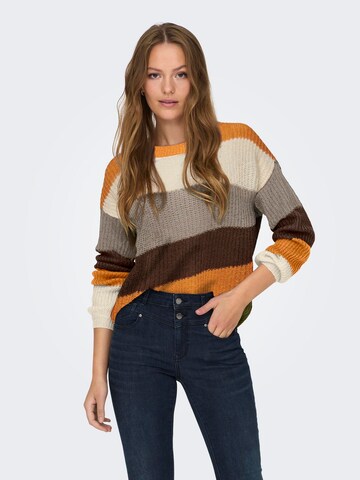 JDY Pullover 'JDYBADUT' in Braun: Vorderseite
