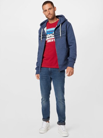 Superdry Sweatjacka i blå