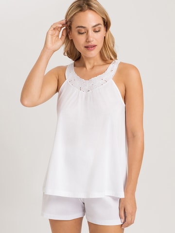 Hanro Short Pajama Set ' Klara ' in White: front