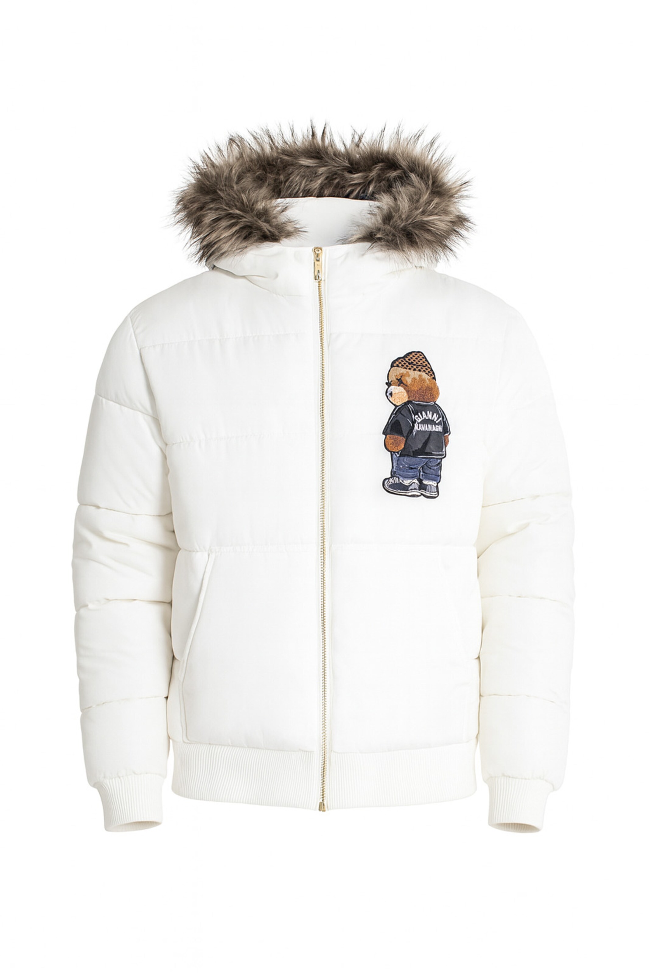 Gianni Kavanagh Winterjacke in Weiß: Vorderseite