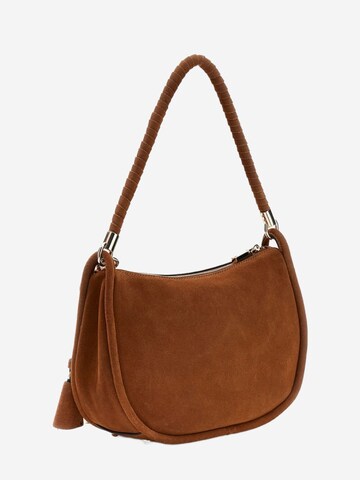 GUESS - Mala de ombro 'Guess Sac Bandoulière Danya Hobo Shoulder Cognac' em castanho