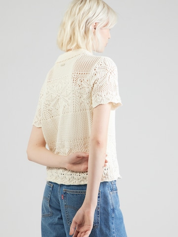LEVI'S ® Gebreid vest 'Susanna Floral Crochet Shirt' in Wit