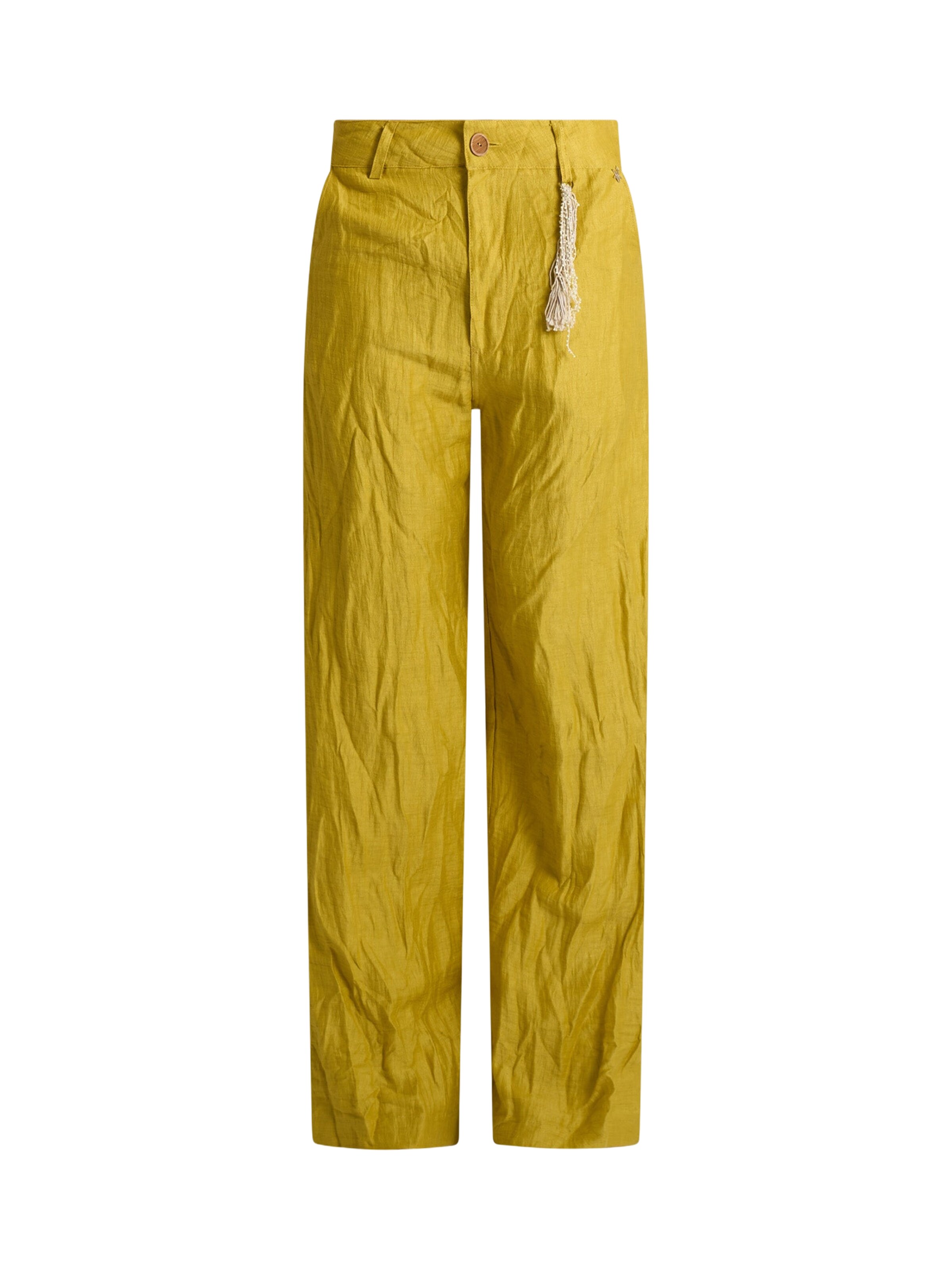 SOUVENIR - Regular Calças em amarelo: frente