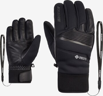 ZIENER Athletic Gloves 'GANNO WS' in Black: front