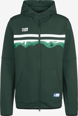 OUTFITTER Zip-Up Hoodie in Green: front