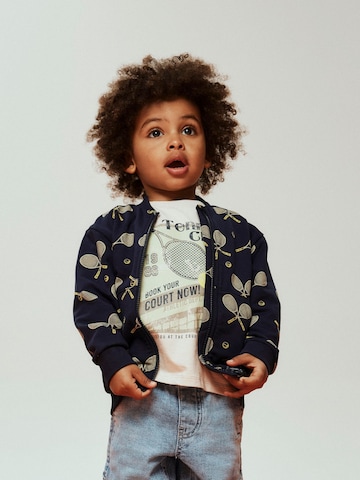 NAME IT - Sudadera con cremallera en azul: frente