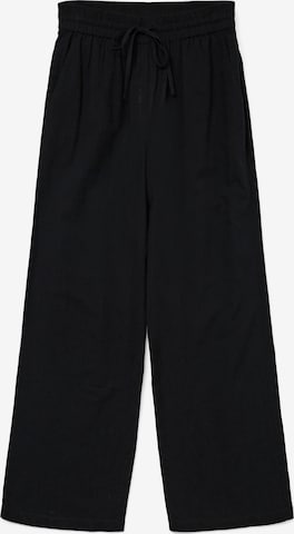 Vero Moda Tall Wide Leg Housut 'VMCAIA' värissä musta: etupuoli