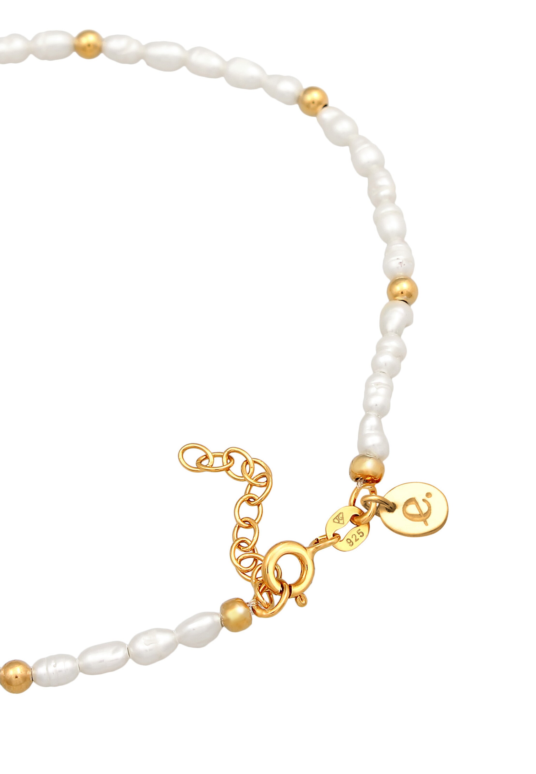 Bijoux de pied 'Perle, Sonne' ELLI PREMIUM en blanc