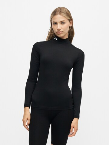 UNDER ARMOUR - Camiseta térmica 'ColdGear' en negro: frente