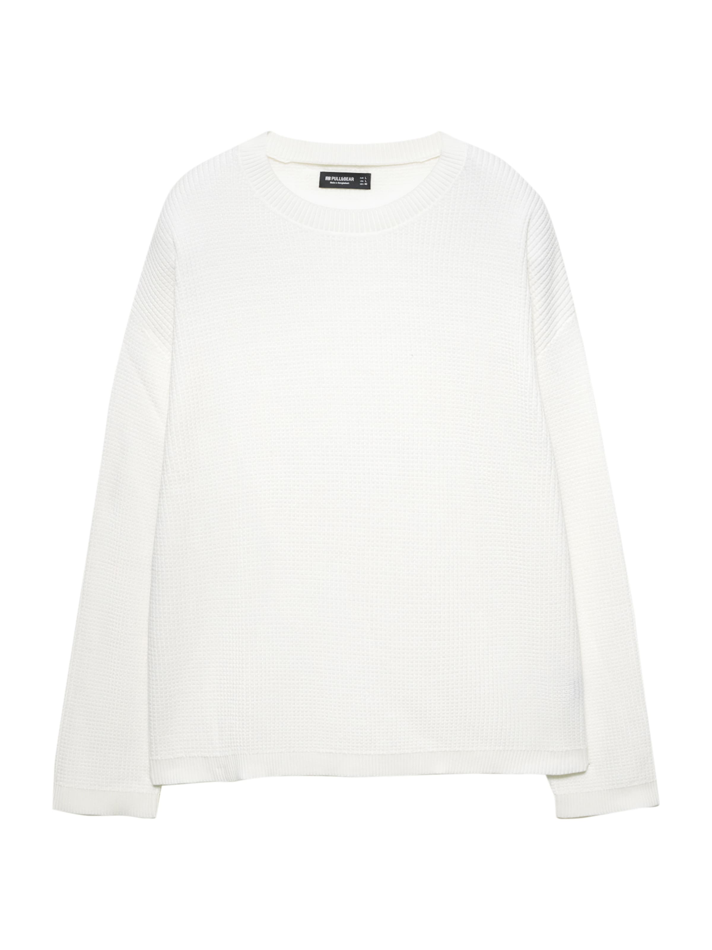Pull&Bear Pulóver - fehér: elől