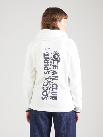 Soccx - Chaqueta polar en blanco: frente