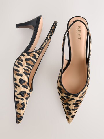 Next Czółenka z wyciętą piętą w kolorze beżowy